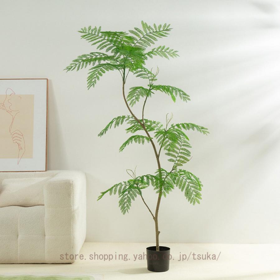 ジャカランダの木 フェイクグリーン 人工観葉樹 人工観葉植物 インテリアグリーン リアルな枝葉 枝の角度調整可能 お手入れ不要 花粉の心配なし 虫の心配なし