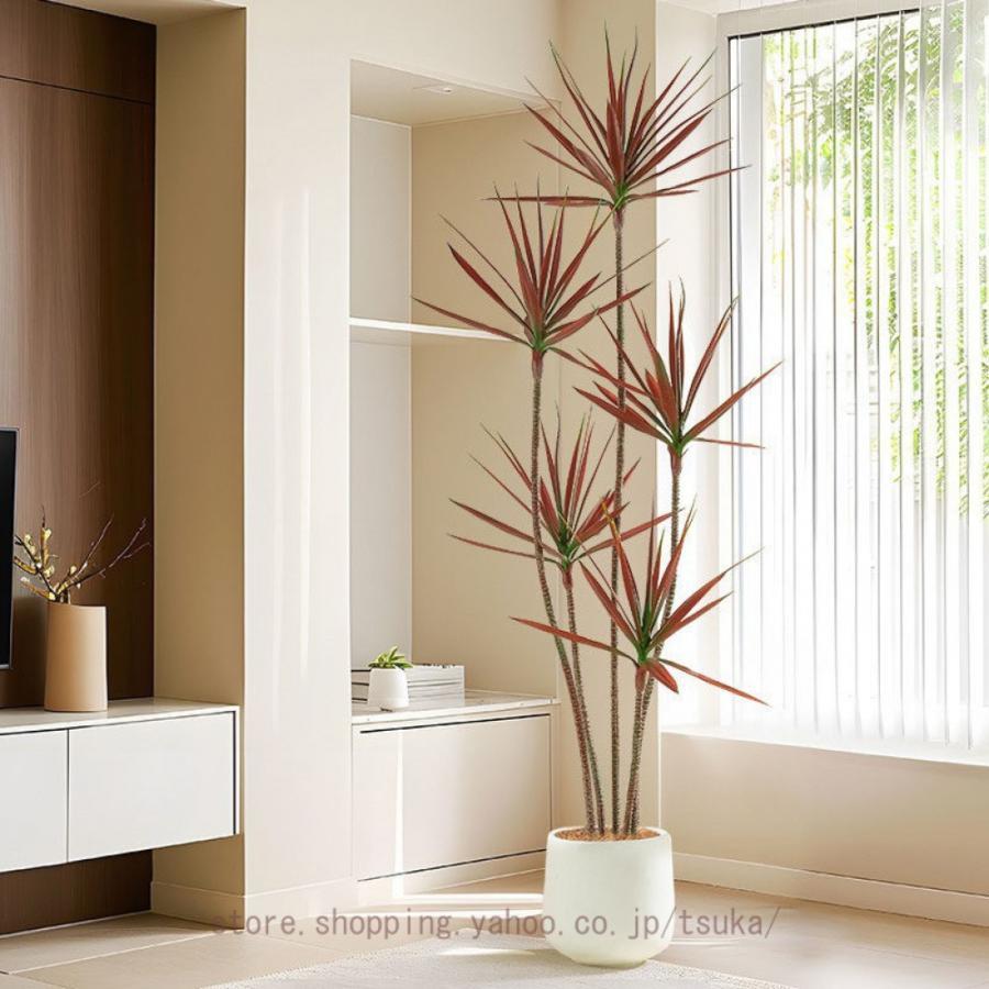 人工樹木 人工 観葉植物 フェイク ドラセナ フェイクグリーン 造花 簡単世話 インテリア 室内 屋外 フェイク植物 人工観葉植物 水やり不要 枯れない 盆栽植物