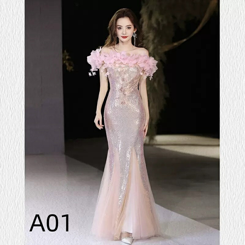 スレンダードレス ロング カラードレス カクテルドレス 花嫁 パーティードレス 演奏会 フォーマル 結婚式 イブニングドレス 二次会 発表会 ピンク 花 エレガンス|シルエットセレクト