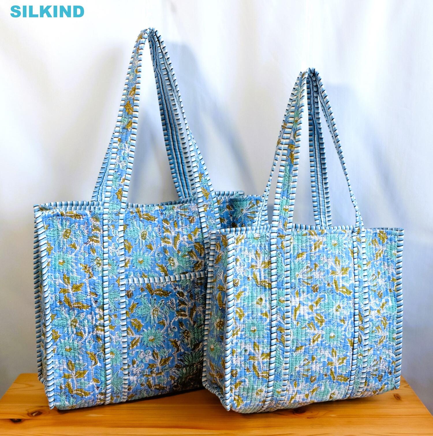 楽天市場】【ポイント5倍】トートバッグ インド綿 ブロックプリント