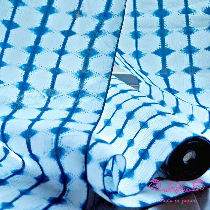 【楽天市場】浴衣 ゆかた | 藤井絞謹製 折縫絞 綿麻：蚕の眠り
