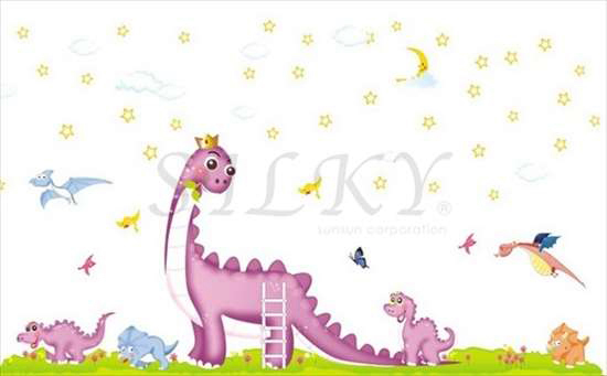 楽天市場 K1 ピンクの恐竜 ウォールステッカー ウォール ステッカー シール 北欧 激安 自然 はがせる 壁紙 子供にも安心 可愛い 動物 自然 お名前スタンプ Silkyroom