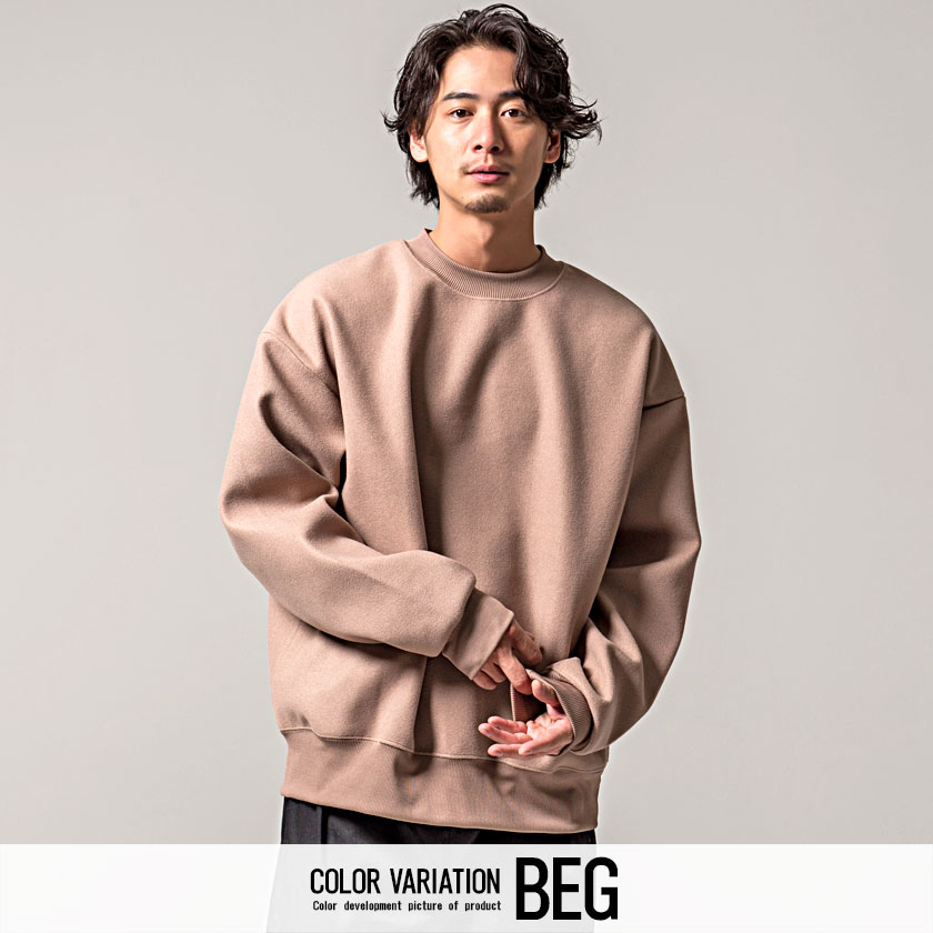 楽天市場 トレーナー メンズ 大きいサイズ メルトン ニット ブランド Cavaria キャバリア ニットメルトンクルーネック長袖ビッグトレーナー 全5色 あす楽対応 無地 ユニセックス ベージュ チャコール ダークグリーン ダークパープル モカ 秋 冬 Dtk Silver