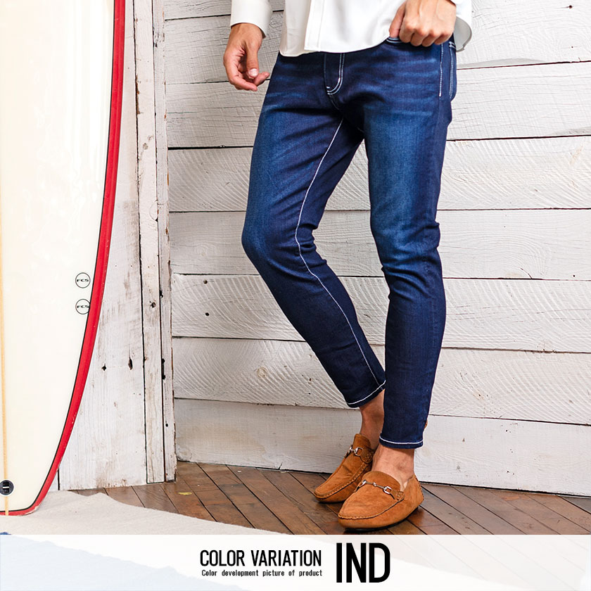 楽天市場 デニムパンツ メンズ Hanes ヘインズ 別注ストレッチアンクルスキニーデニムパンツ 全3色 あす楽対応 アンクルデニムパンツ アンクルパンツ ジーンズ Gパン ストレッチ ボトムス 細身 インディゴ ブルー ブリーチ S M L Xl 21 Silver Bullet シルバー