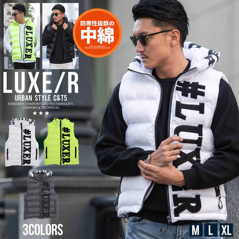EVOLUTION 中綿 ダウン風 ジャケット 光沢 ブルゾン パーカー