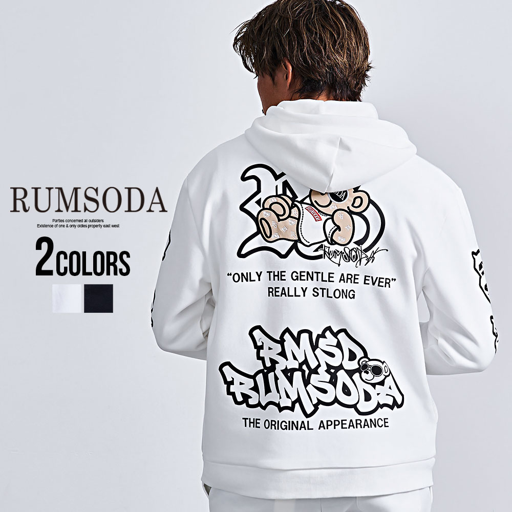 【送料無料】パーカー メンズ 長袖 フーディ スウェット ダブルフェイス ジップパーカー グラフィック プリント 刺繍 ツイルアップリケ 個性派 ストリート カジュアル モード おしゃれ ちょいワル コーデ 秋 秋服 冬 冬服 秋冬 RUMSODA 20代 30代 40代 50代 ファッション|SILVER BULLET シルバーバレット