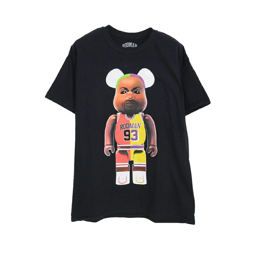【送料無料】Tシャツ メンズ 半袖 半袖Tシャツ ブランド ベアブリック デニス・ロッドマン コラボ シカゴ・ブルズ NBA バスケットボール 綿100% 大きいサイズ アメカジ プリント ヴィンテージ ブラック ホワイト 黒 白 L XL ユニセックス 服 春 夏 春服 夏服 20代 30代 40代