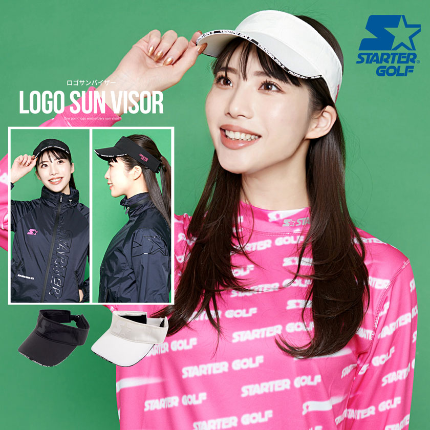 【楽天市場】【送料無料】STARTER GOLF スターターゴルフ 帽子 サンバイザー ゴルフキャップ ゴルフウェア ゴルフウエア おしゃれ ...
