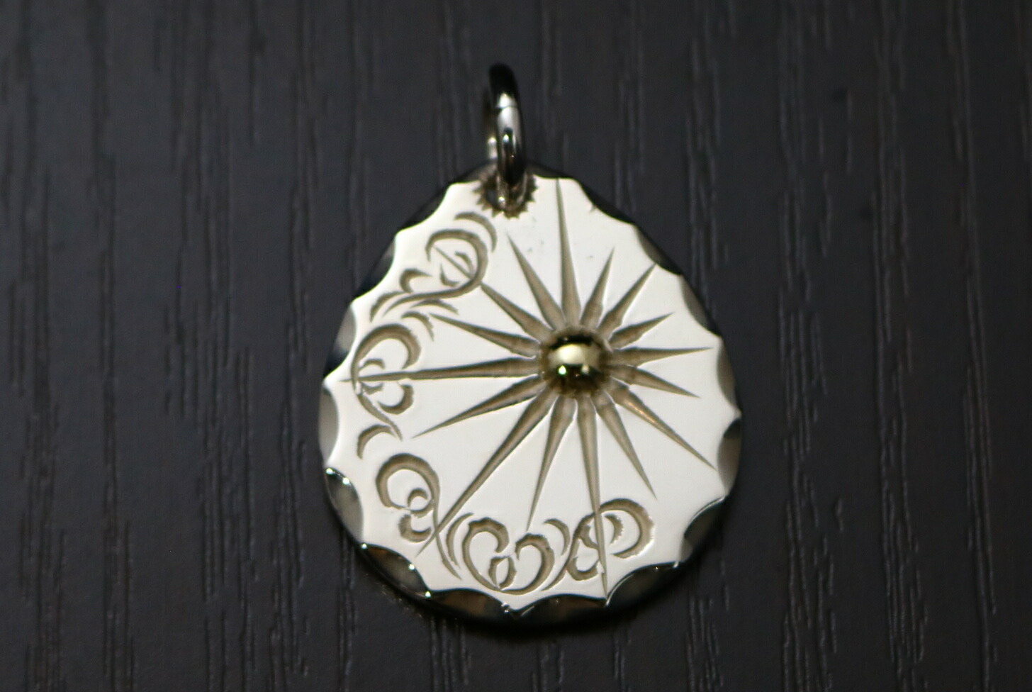 磨き済　SILVER501（神戸）メタル　太陽　ペンダントＫ18金＆チェーン 磨き済 SILVER501（神戸）メタル 太陽 ペンダントK18金