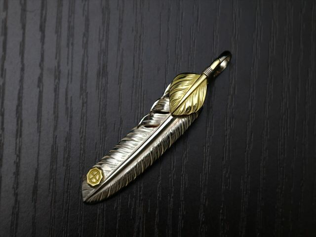 楽天市場】18金 ハートフェザー付き フェザー トップ【M・右