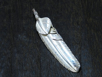 楽天市場】18金 ハートフェザー付き フェザー トップ【M・右