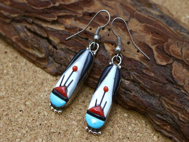 楽天市場】インディアンジュエリー・ズニ族 青い鳥・ぶら下がりピアス