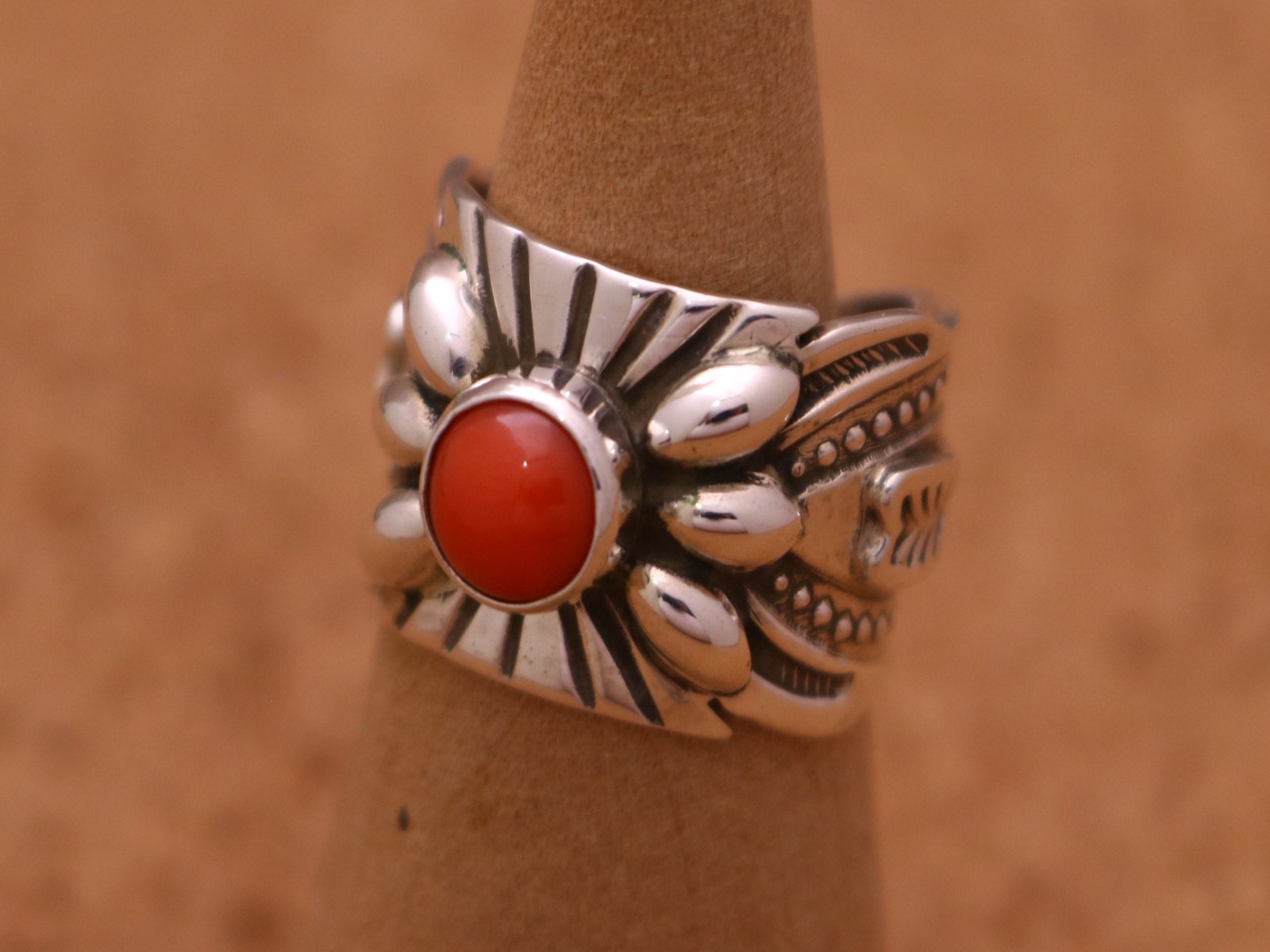 Hayダレルキャドマン.リング.ナバホ族 DARRELL CADMAN ダレルキャドマン ナバホ族 スタンプワーク ハーフ