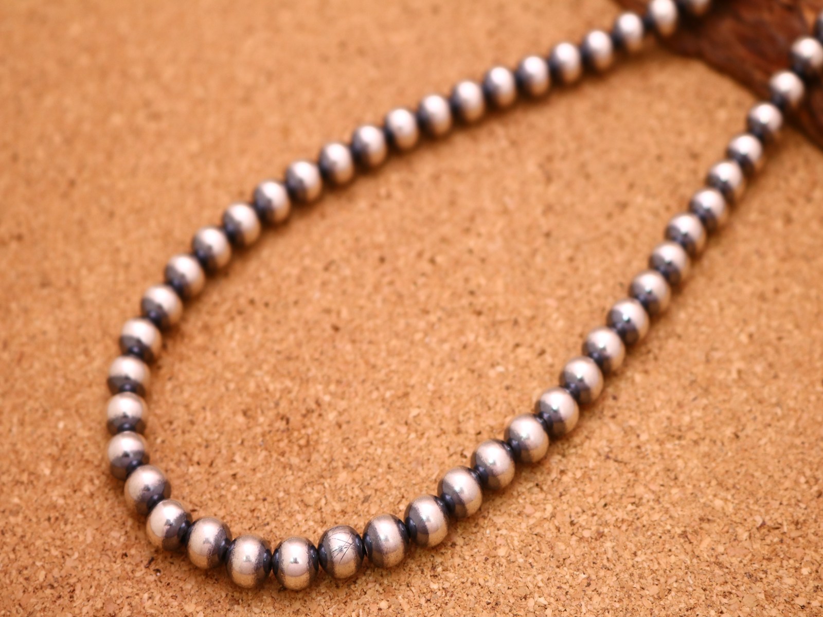 M*A様 【Sサイズ】ナバホパール ビーズネックレス シルバー インディアンジュ ナバホ ハンドメイド シルバー925 ナバホパールビーズ ネックレス