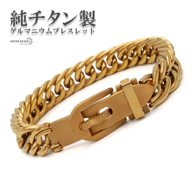 楽天市場】純チタン製 軽い ダブル喜平チェーンブレスレット