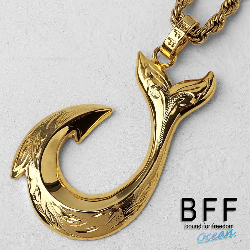 【楽天市場】BFF ブランド フィッシュフックネックレス 18K GP