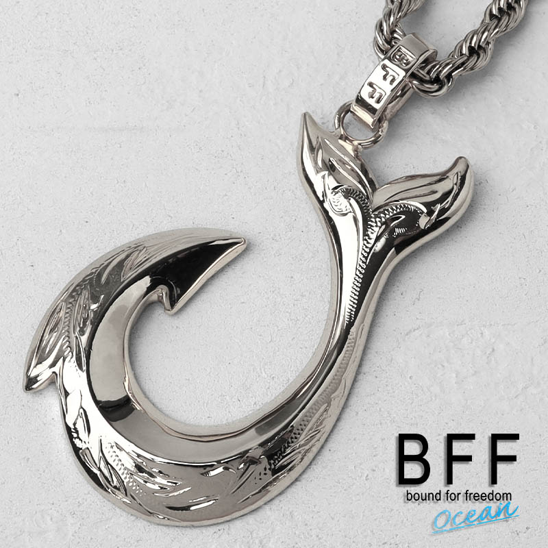楽天市場】BFF ブランド フィッシュフックネックレス ゴールド