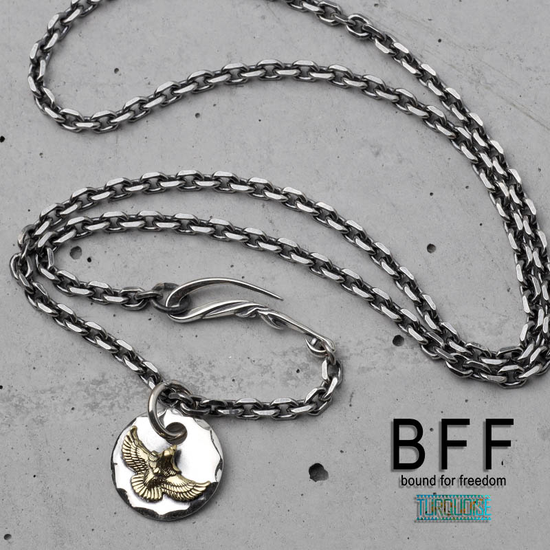 ＼ MAX20％OFFクーポン ／ BFF ブランド 唐草メタルネックレス シルバー925 silver ネイティブ インディアンジュエリー シルバーチェーン 金属アレルギー対応 専用BOX付属 父の日