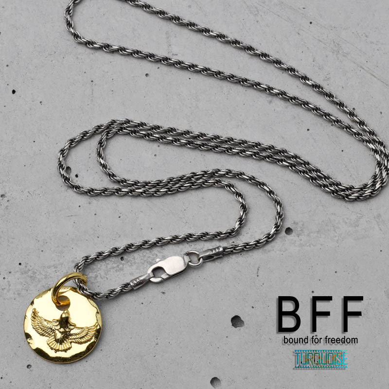＼最大30％OFFクーポン登場中！／BFF ブランド 唐草メタルネックレス ゴールド 18K GP gold 金色 ネイティブ インディアンジュエリー シルバー925 シルバーチェーン 金属アレルギー対応 父の日 ペンダント｜SILVER KYASYA