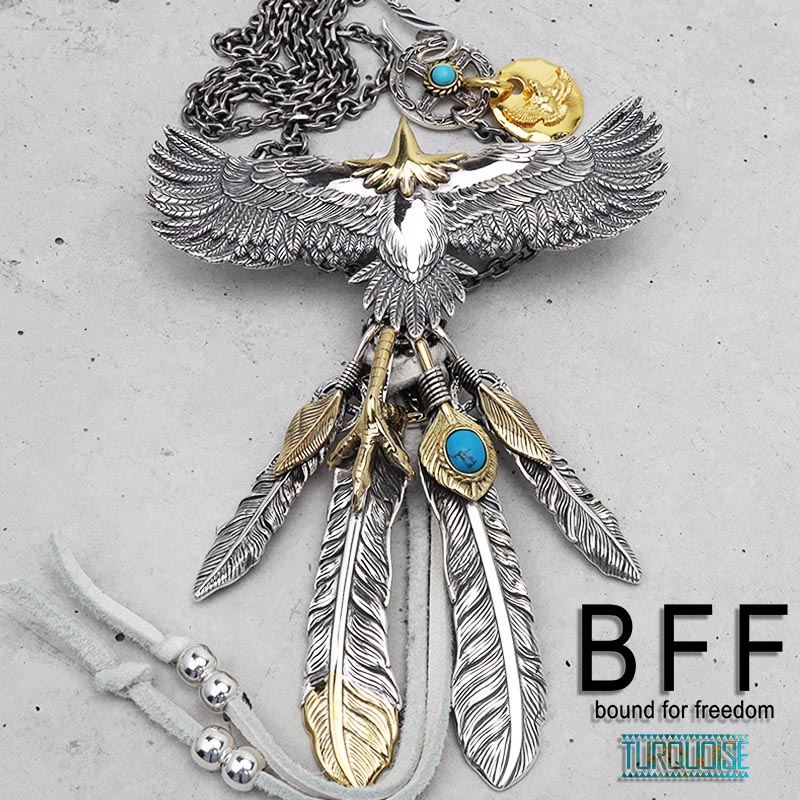 BFF ブランド フェザーネックレス メンズ シルバー925 上金 先金