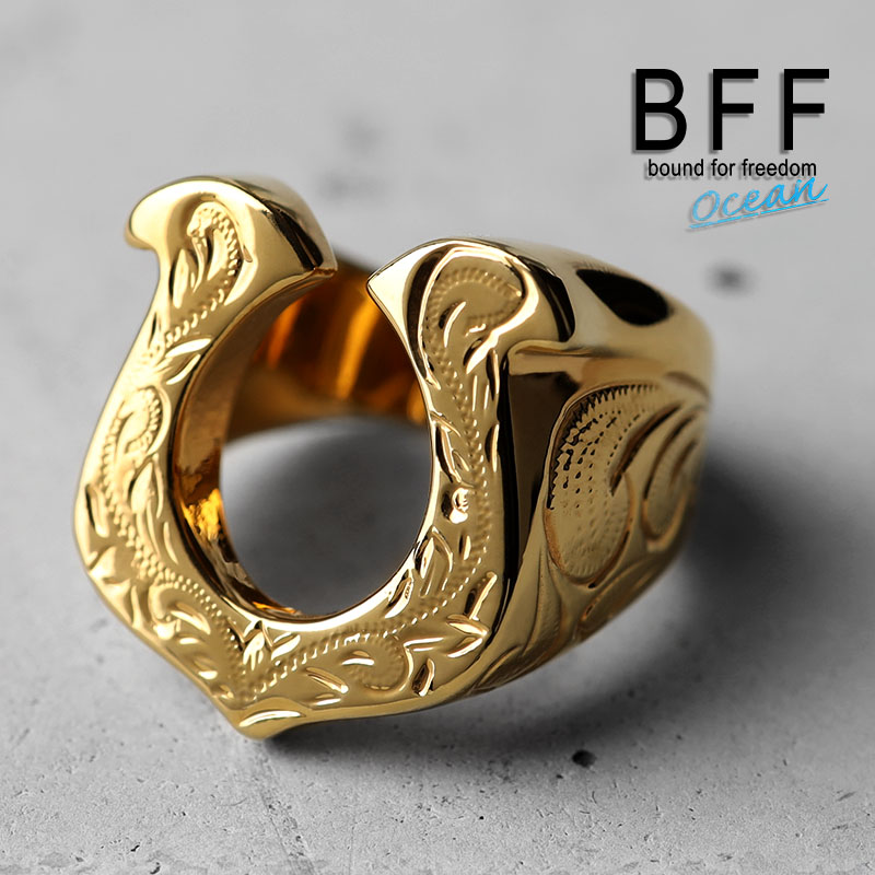 楽天市場】BFF ブランド 馬蹄 印台リング ホースシュー シルバー 18K