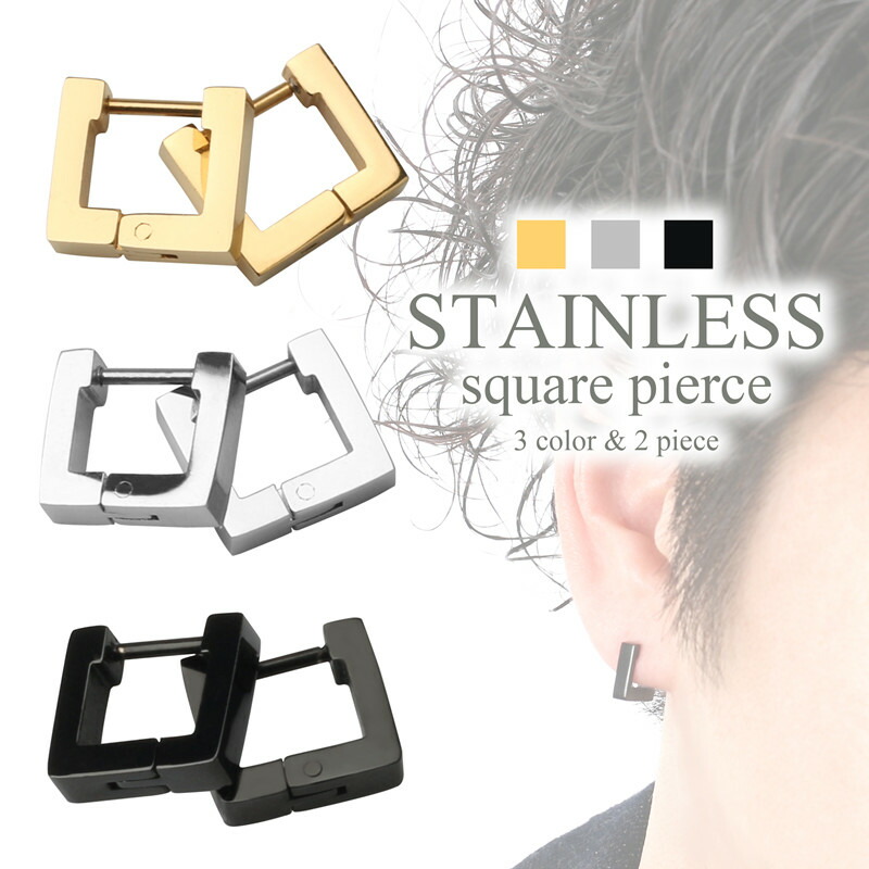 楽天市場】両耳 ステンレス 316L トライアングルピアス ゴールド