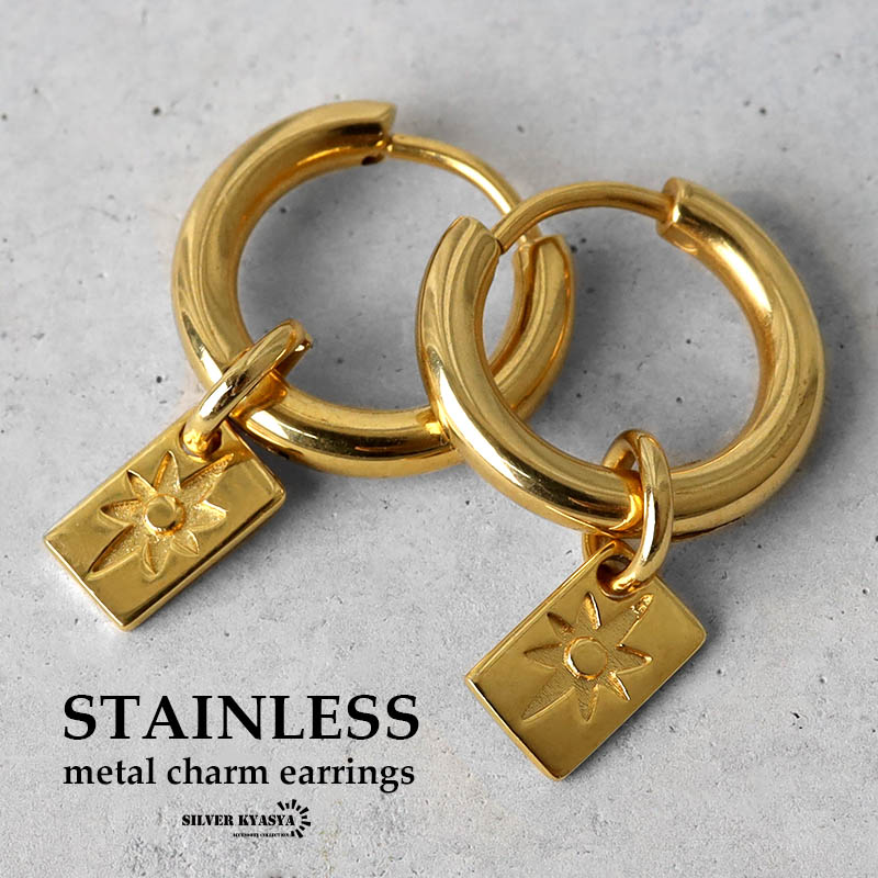 22k スクロールフープピアス　両耳　ゴールド　唐草　メンズ 楽天市場】シルバー925素材 22k仕上げ 唐草模様 スクロール