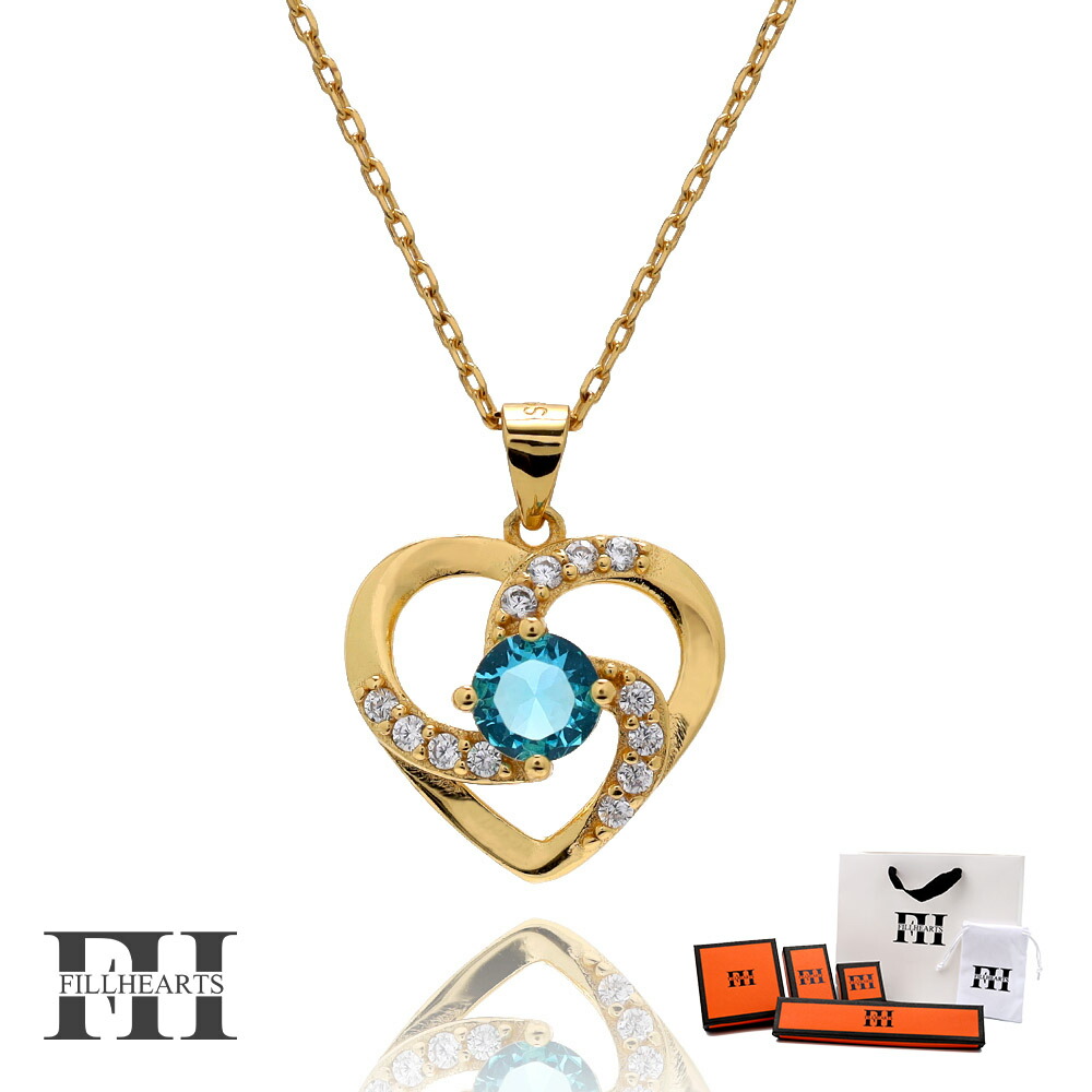 ＼ MAX20％OFFクーポン ／ FILL HEARTS ネックレス レディース 女性 大人 ゴールド アクセサリー Heart & Spiral ハート スパイラル ジルコニア 金属アレルギー対応 シルバー925 S925 18K 18金 40cm 小さめ シルバーネックレス