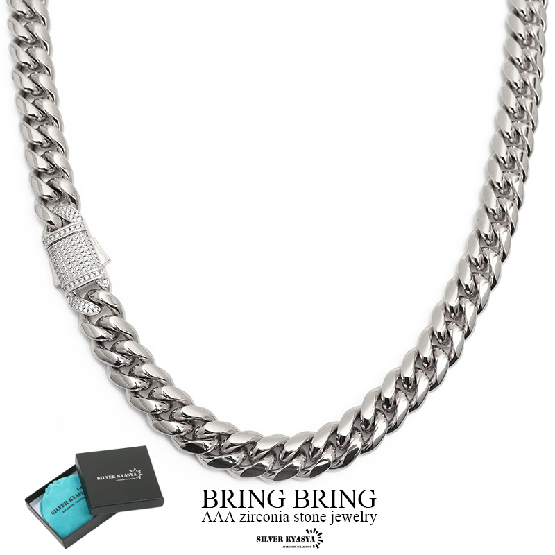 ステンレス 喜平チェーンネックレス ブリンブリン パヴェ Cz a Silver 爪留め キュービックジルコニア マイアミキューバンリンク Hiphop系 B系 ストリート ラップ ダンス シルバー 銀 メンズ Francophile Dk ステンレス 喜平チェーンネックレス ブリンブリン パヴェ Cz a Silver 爪留め キュービックジルコニア マイアミキューバンリンク Hiphop系 B系 ストリート ラップ ダンス シルバー 銀 メンズ Francophile Dk