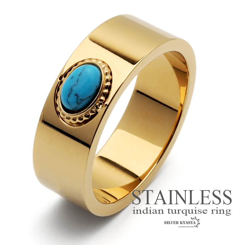 楽天市場】ステンレス ターコイズリング ネイティブ インディアン