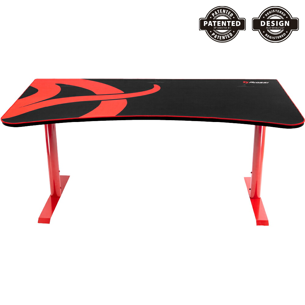 【国内正規品 / Arozzi】Arena Gaming Desk - Red/Dark Grey ゲーミングデスク ARENA-RED/DARK-GREY