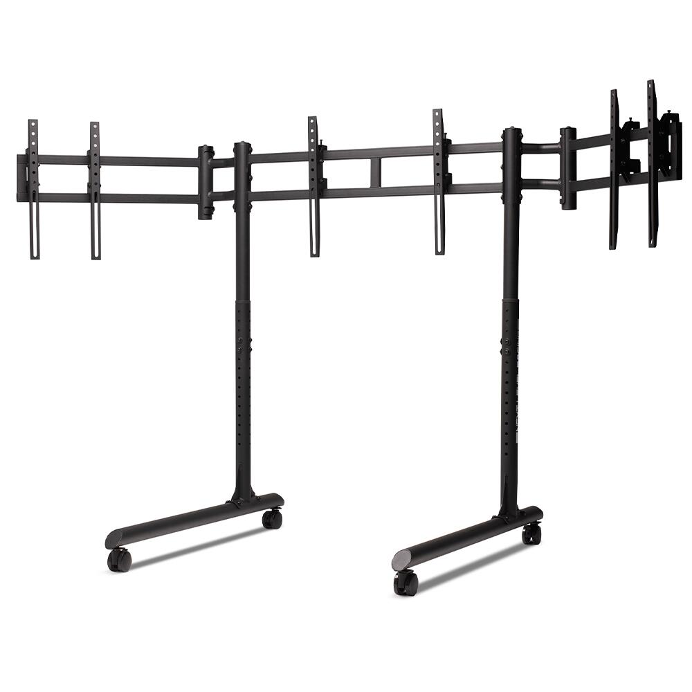 Next Level Racing Round Tube Freestanding Triple Monitor Stand NLR-R011 独立型トリプルモニタースタンド｜Sim-Shop MOS　店
