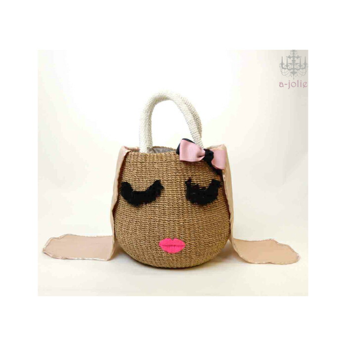 新品アジョリー キティ a-jolie × Hello Kitty カゴバッグ a-jolie アジョリー かごバッグ キティちゃんかごバッグ