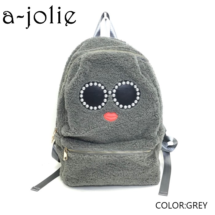 楽天市場】a-jolie 一粒パール付き 星エンボス加工 リュック