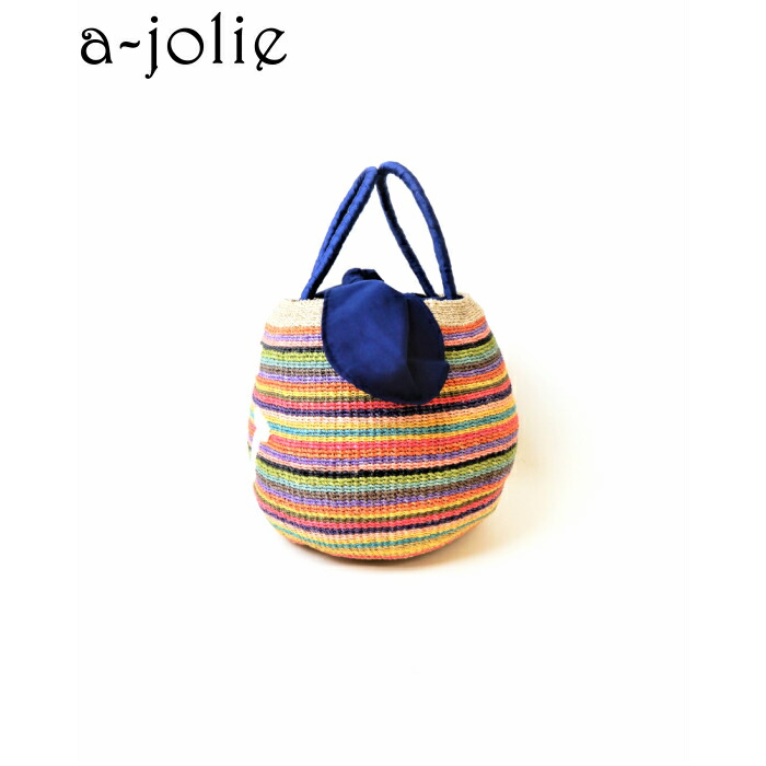 楽天市場 A Jolie アジョリー レインボー スマイルカゴバッグ アジョリー A Jolie