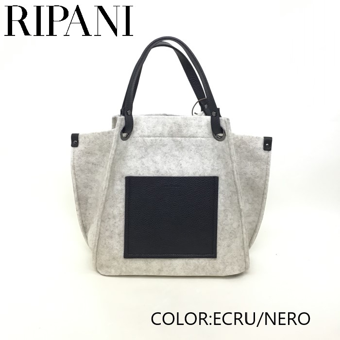 【日本総代理店】RIPANI リパーニ 再生フェルト×牛革 トートバッグ(大) イタリア製 牛革 本革 バッグ トートバッグ 14,856円