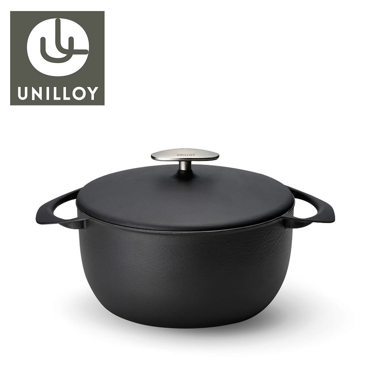 楽天市場】UNILLOYキャセロール 浅型 22cmマットブラック日本製