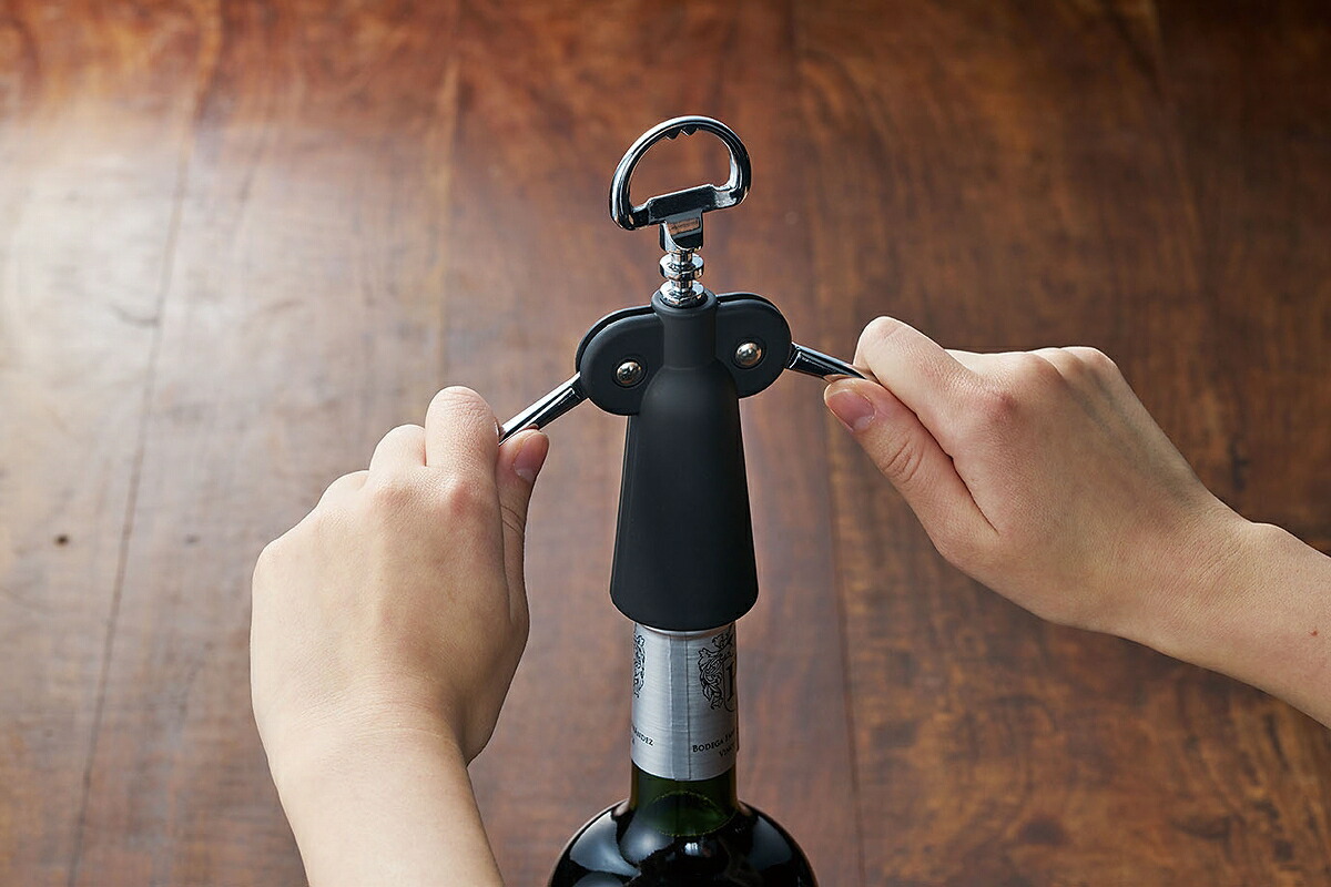 楽天市場 キッチンバー ワイン オープナーボトル コルク コルク抜き ソムリエ かんたん 下村工業栓抜き ラクラク 定番 ワイングッズ赤ワイン 白ワイン キャップ エルル