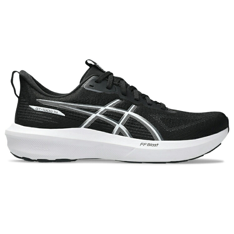 asics アシックス GT-1000 14 BLACK/WHITE 26.5 1011C077 2 | 流行り物 スニーカー シューズ 靴 駈けっくらシューズ 運動すること靴 ミッドソール 運動競技 小股走り ウォーキング 形づくる 大地 部活 教え子 通気性 座布団性 メンズ