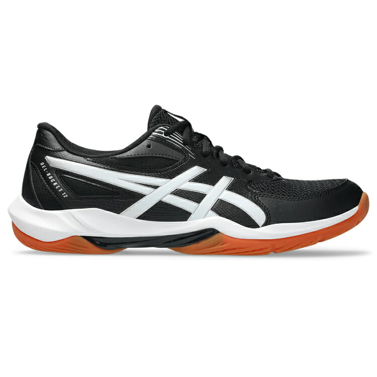 asics アシックス GEL-ROCKET 12 BLACK/WHITE 26 1073A080 1 | 靴 くつ シューズ スポーツシューズ インドア運動競技 屋内運動競技 室内運動競技 座蒲団性 受け支える ユニ一発やる 男女兼用 運動競技 運動すること フットウェア 差し上げ物