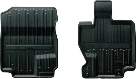 HONDA ホンダ FREED Spike フリード スパイク ホンダ純正 ラバーマット 縁高タイプ フロント用左右セット 2012.04～仕様変更 | フロアマット ゴムマット ゴム ラバー 樹脂 マット 床 車 防水 08P18-SYY-011 GB3 GB4 GP3 車種別 カーマット 交換 フロア カー 車種専用 車内