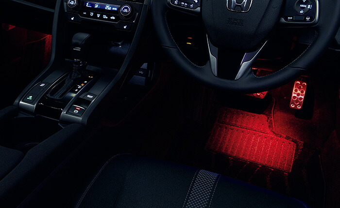 HONDA ホンダ 純正 光のアイテムパッケージ LEDレッドイルミネーション 08Z01-TEA-010A | CIVIC SEDAN シビック セダン FC1 HATCHBACK ハッチバック FK7 honda純正 ホンダ純正 ライト 内装 室内 イルミネーション イルミ 後付け 照明 アクセサリー|SIMONS STORE