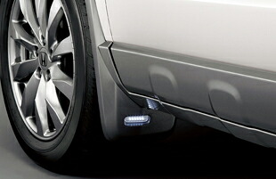 HONDA ホンダ CR-V ホンダ純正 マッドガード・パドルライト（LED）付（フロント用、左右セット）グレー塗装タイプ【 2009.09～2011.10】 || 泥除け車 飛び石 車体保護 かっこいい 部品 パーツ