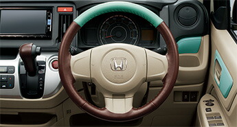 メール便可 HONDA ホンダ NWGN N-WGN エヌワゴン ホンダ純正 ステアリングホイールカバー （合皮製/ミント） 2013.11～次モデル