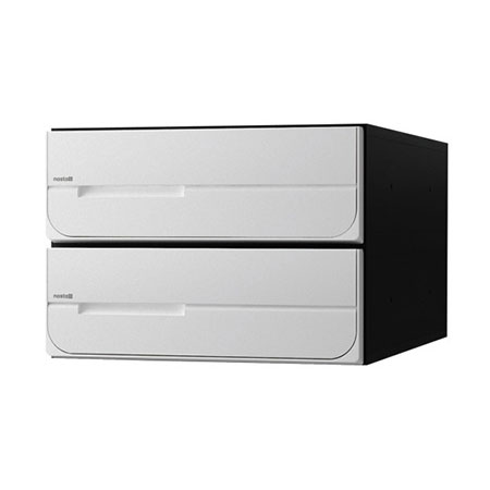 NASTA ナスタ ポスト D-ALL 2戸 シリンダー錠 ホワイト 200&times;280&times;425.8 KS-MB5102PU-2C-W | KS-MB5102PU シリーズ メール便 はがき DM パンフレット カタログ 回覧板 郵便受け 郵便ポスト 新聞受け 玄関ポスト メールボックス おしゃれ シンプル｜SIMONS STORE