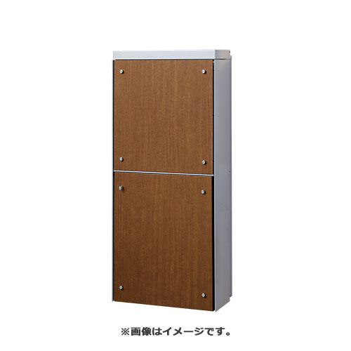 NASTA ナスタ 貫通配達ユニット 本体 ライトグレー 奥行ロングタイプ117mm以下 ダクト部 奥行125～141mm フロントパネルシート ミディアムウォールナット KS-ATSB002-LG-122-D | KS-ATSB002 シリーズ 宅配ポスト 宅配BOX 宅配収納BOX 配達ボックス 配達BOX 宅配ロッカー｜SIMONS STORE