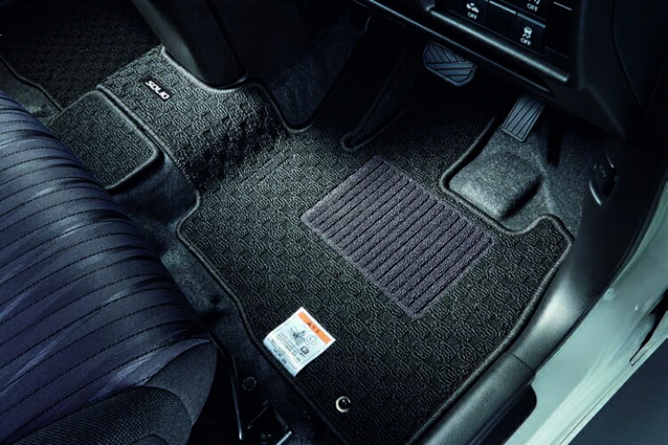 SUZUKI スズキ 純正 フロアマット（ジュータン）〈スタウト ブラック〉 スタンダードタイプ BA6M 75901-81P00-T5U | SOLIO ソリオ 車用品 カー用品 車 自動車 カーパーツ 内装部品 内装パーツ 内装 ドレスアップ 部品 装飾品 カスタム カスタマイズ マット 汚れ防止｜SIMONS STORE 17,203円