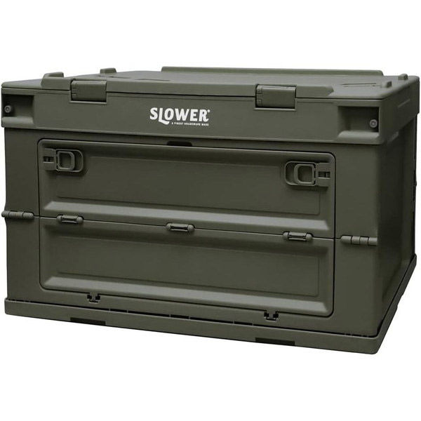 TRI FOLDING CONTAINER Gambon(L) OLIVE SLW326 | 収納ボックス コンテナボックス 折りたたみ 収納ケース 収納BOX 大容量 50L コンパクト ケース 整理整頓