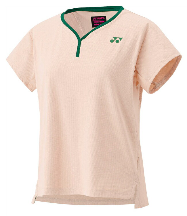 YONEX ヨネックス ウィメンズゲームシャツ サクラ色ベージュ L 20837 630 | 運動競技 運動競技お召しもの 引きくらべる 庭球 軟式 硬式 バトミントン お召しもの プルオーバー 半袖 UVとり捨てる 吸汗 速乾 冷やりとした 制電 伸ばすこと 取り組みお召しもの 制服 レディース お上さん