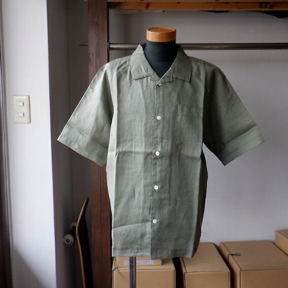 Re made in tokyo japan アールイー Natural Ramie Open Collar Wide Shirt 2 colors 2026S-SH｜サイモンズアンドコー